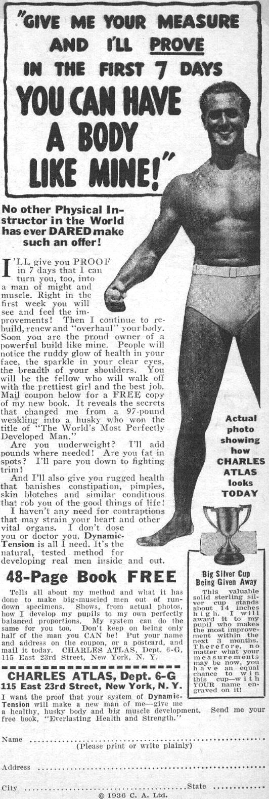 Charles Atlas: 1936